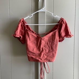 Tilly’s lace back crop top